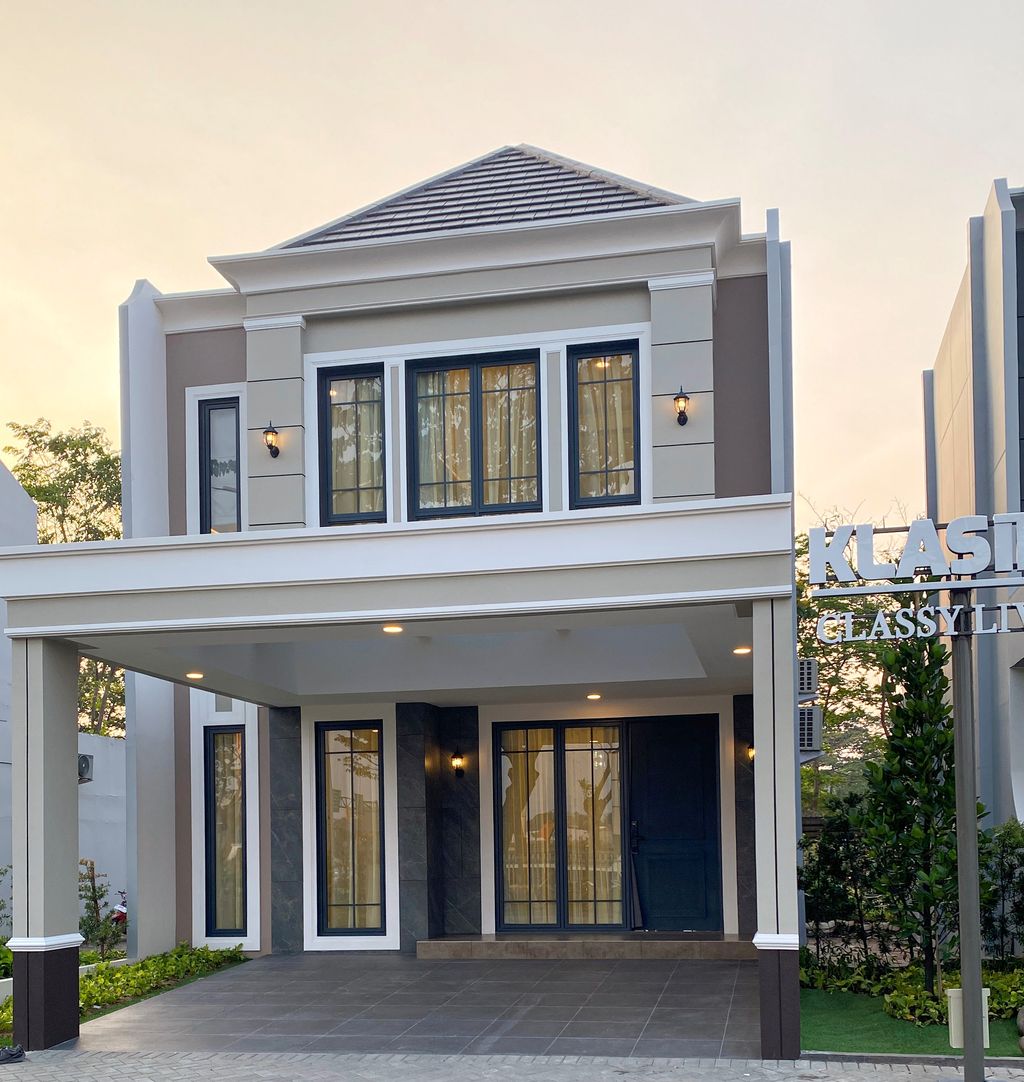 foto tampak rumah tipe T.135/182.KL perumahan GRAND WISATA - KLASIKA