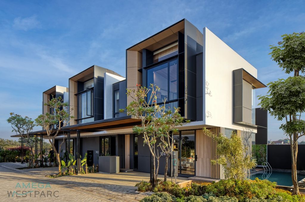 foto tampak rumah tipe THE SIX 633 SIGNATURE perumahan AMEGA WESTPARC