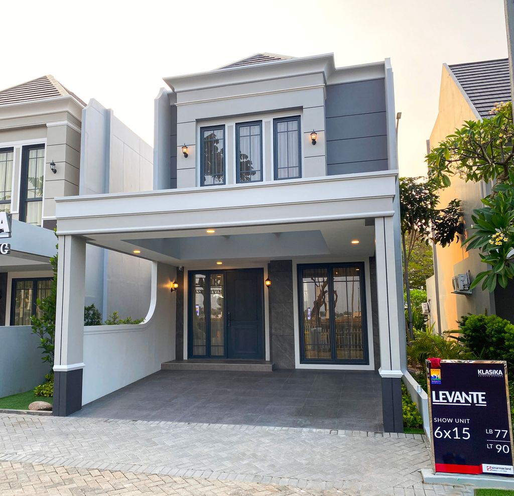 foto tampak rumah tipe T.77/108.KL perumahan GRAND WISATA - KLASIKA TAMBAHAN