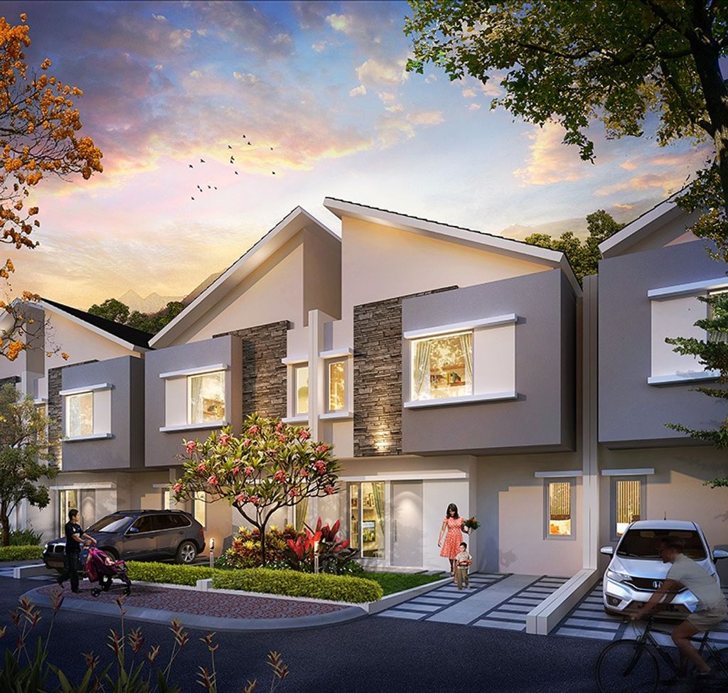 foto tampak rumah tipe ACACIA perumahan SERPONG GARDEN 1