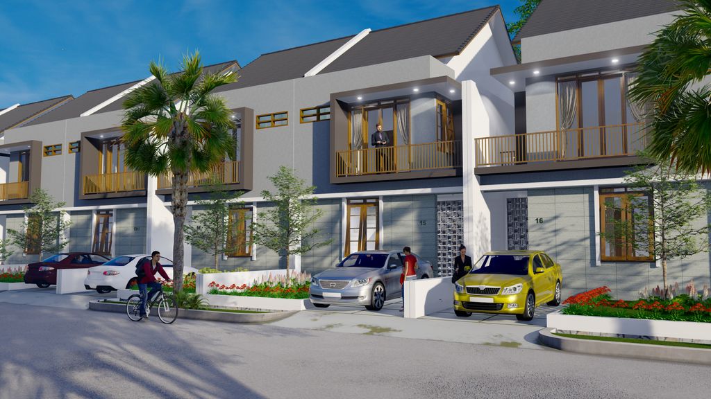 foto tampak rumah tipe 100 perumahan DE GREEN MUTIARA RESIDENCE