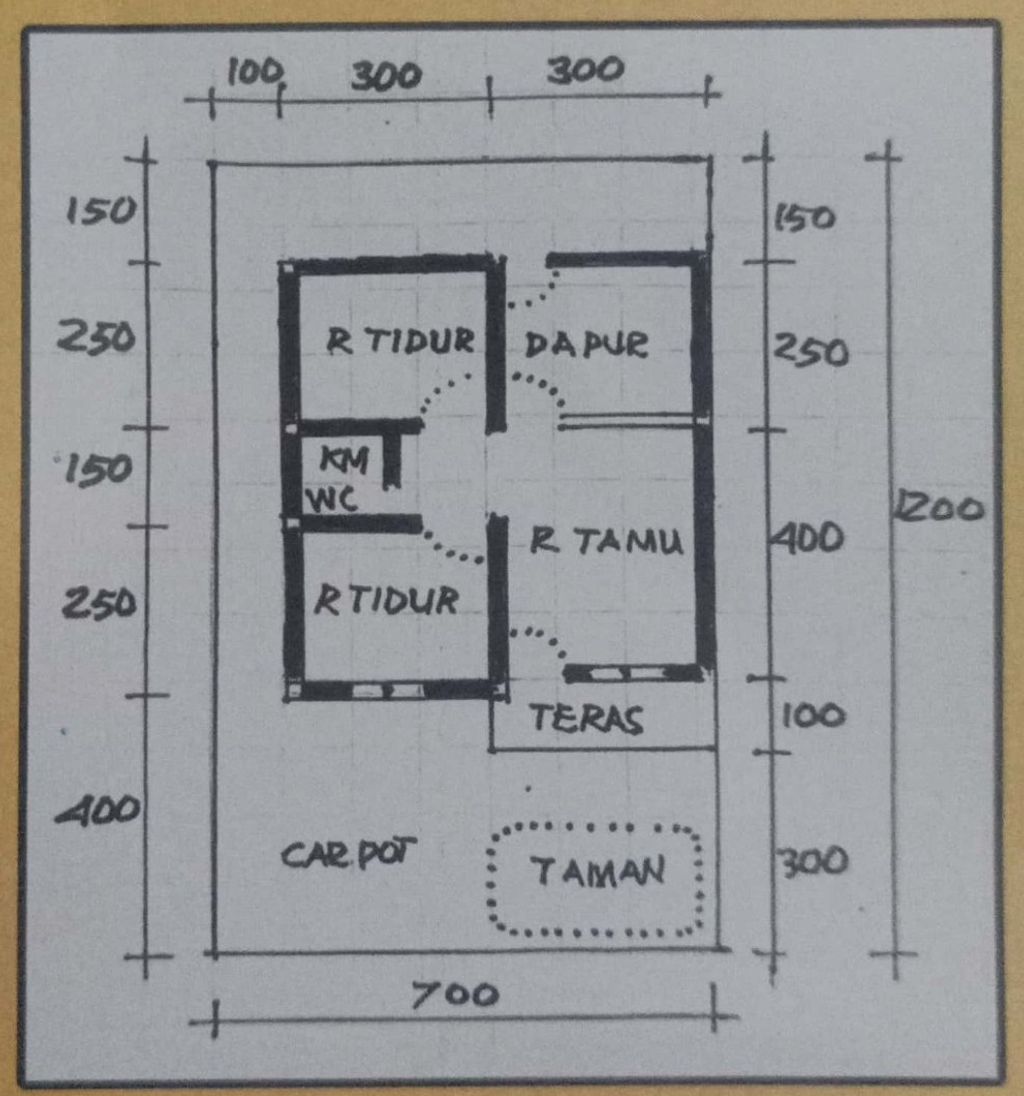 foto denah rumah tipe 40/84 perumahan PURI ASRI
