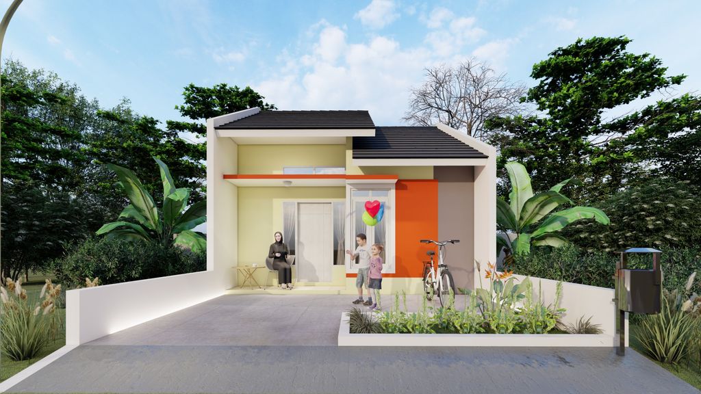 foto tampak rumah tipe Cluster Azura perumahan GRAHA ASRI RESIDENCE 3 TAHAP 3