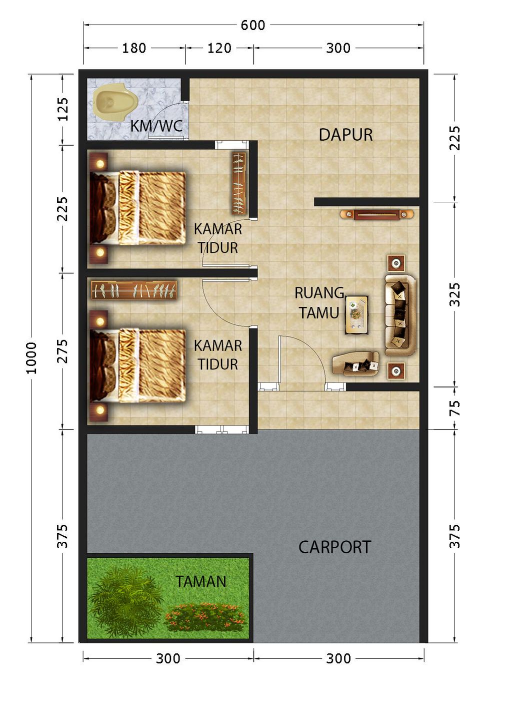 foto denah rumah tipe Cluster Azura perumahan GRAHA ASRI RESIDENCE 3 TAHAP 3