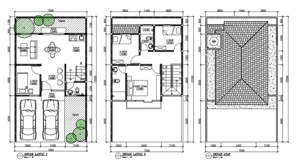 foto denah rumah tipe RUBY COMPACT perumahan Emerald Land