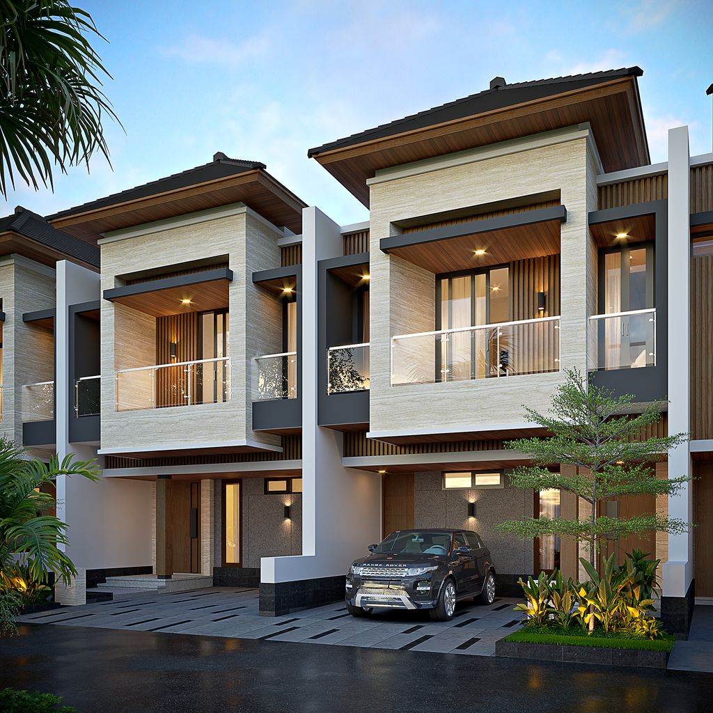 foto tampak rumah tipe CHAIRA 175 perumahan Cherryfield