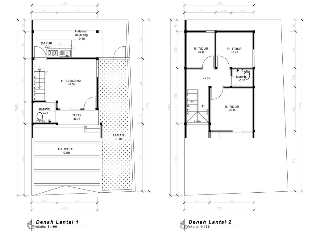 foto denah rumah tipe 50 Compact (503) perumahan G-Land Padalarang Residence