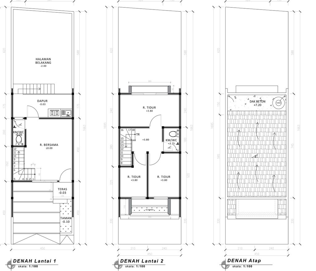 foto denah rumah tipe 55 Compact Cozy Level Minimalis (511) perumahan G-Land Padalarang Residence 2