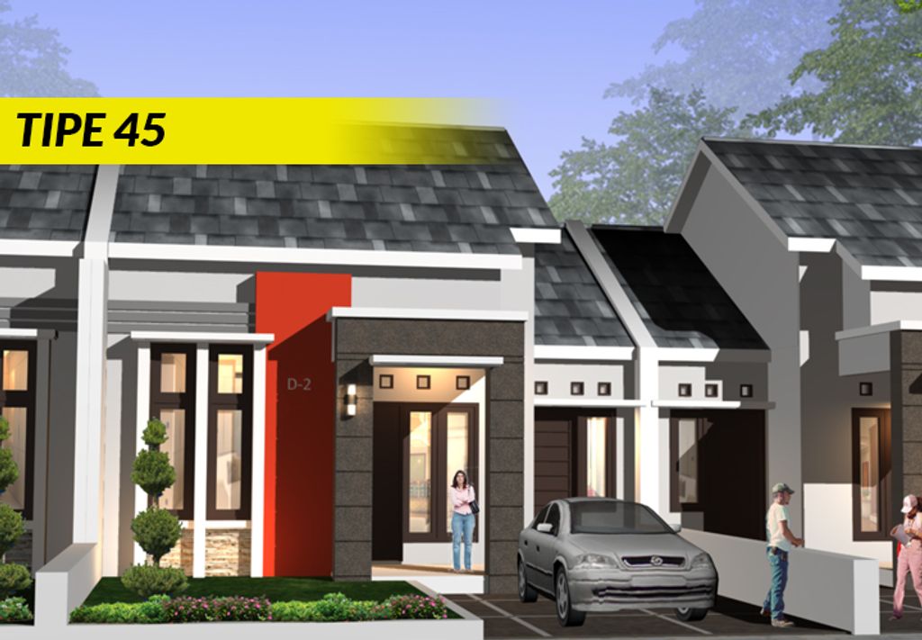 foto tampak rumah tipe 45 perumahan Graha Permata Selabaya