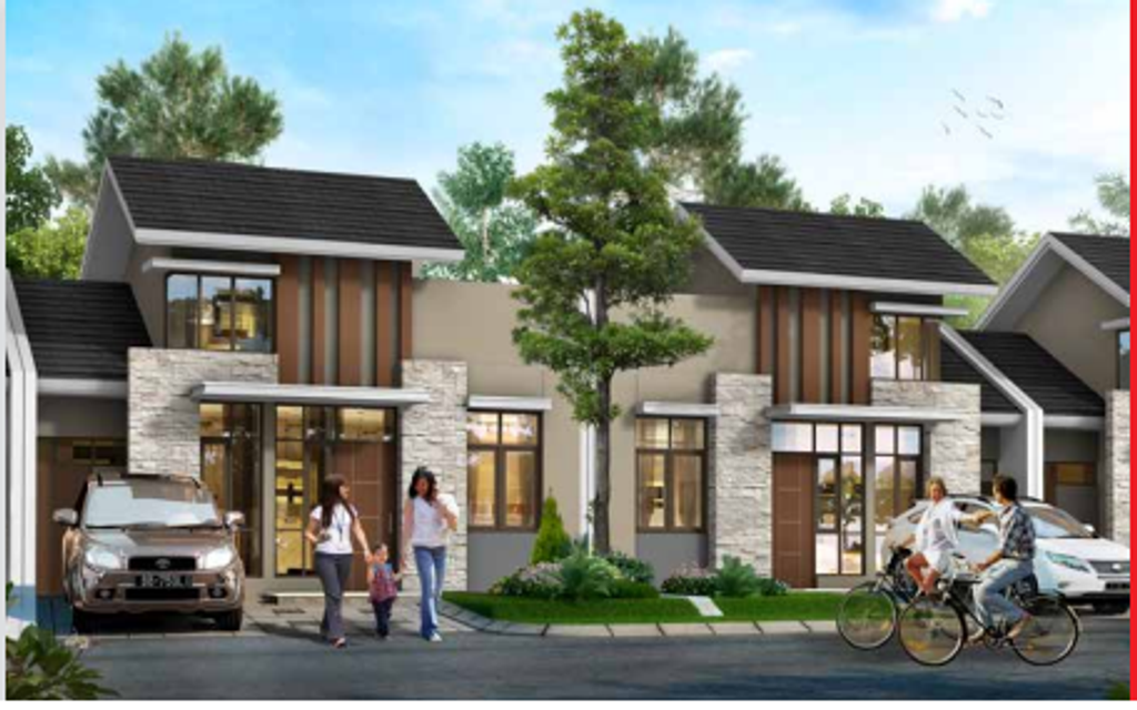 foto tampak rumah tipe GRANDE perumahan CITRA RAYA - CLUSTER GIVERNY