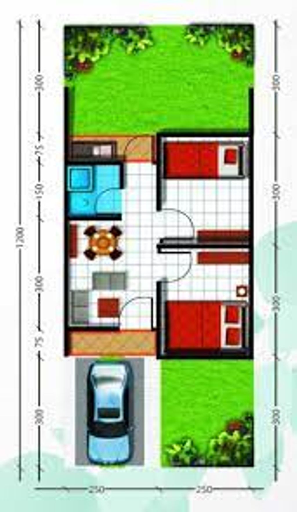 foto denah rumah tipe 27 perumahan PURI MUTIARA INDAH
