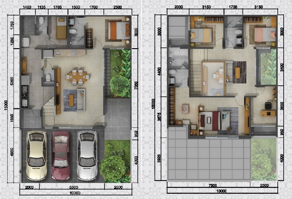 foto denah rumah tipe ALTON 10 perumahan DISCOVERY ALTON BINTARO JAYA