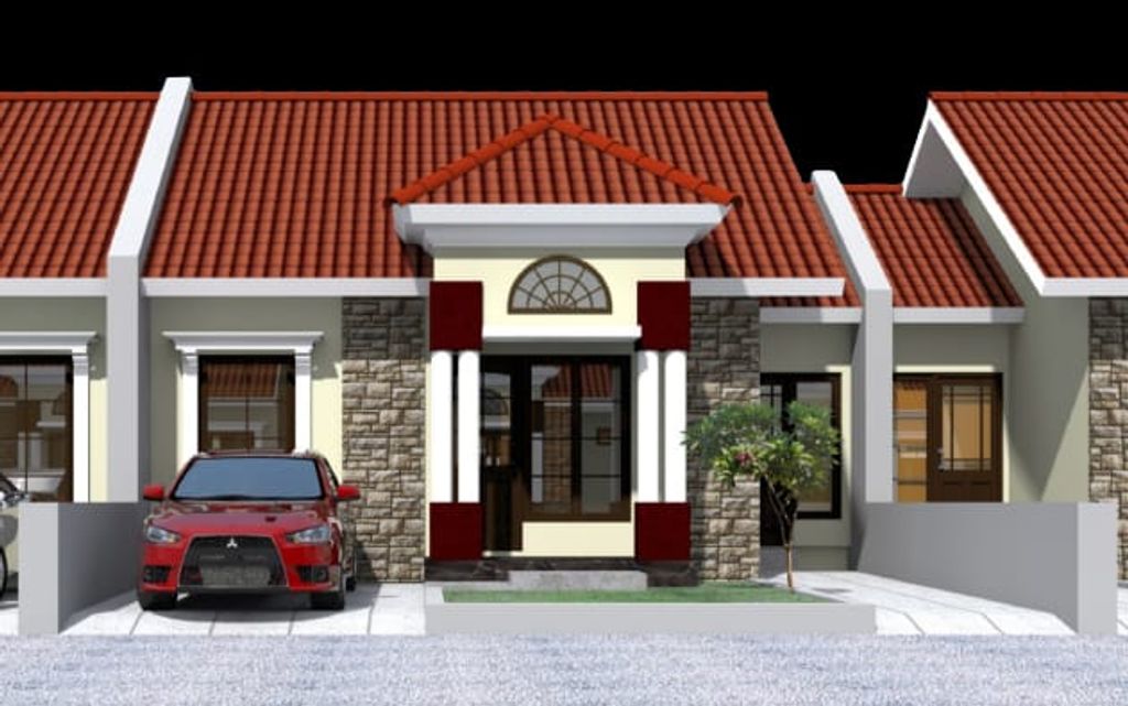 foto tampak rumah tipe 45 perumahan Jaya Sakti 3