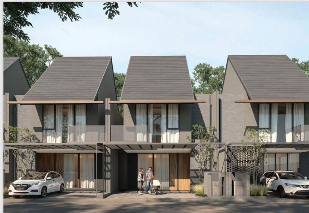 foto tampak rumah tipe 97/135 perumahan RUMA CIRENDEU