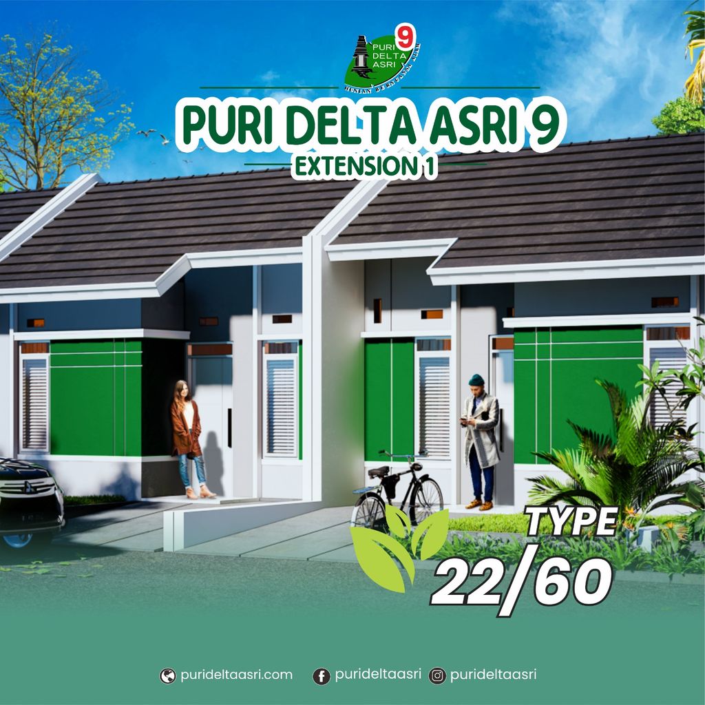 foto tampak rumah tipe 22/60 perumahan PURI DELTA ASRI 9 EXTENTION