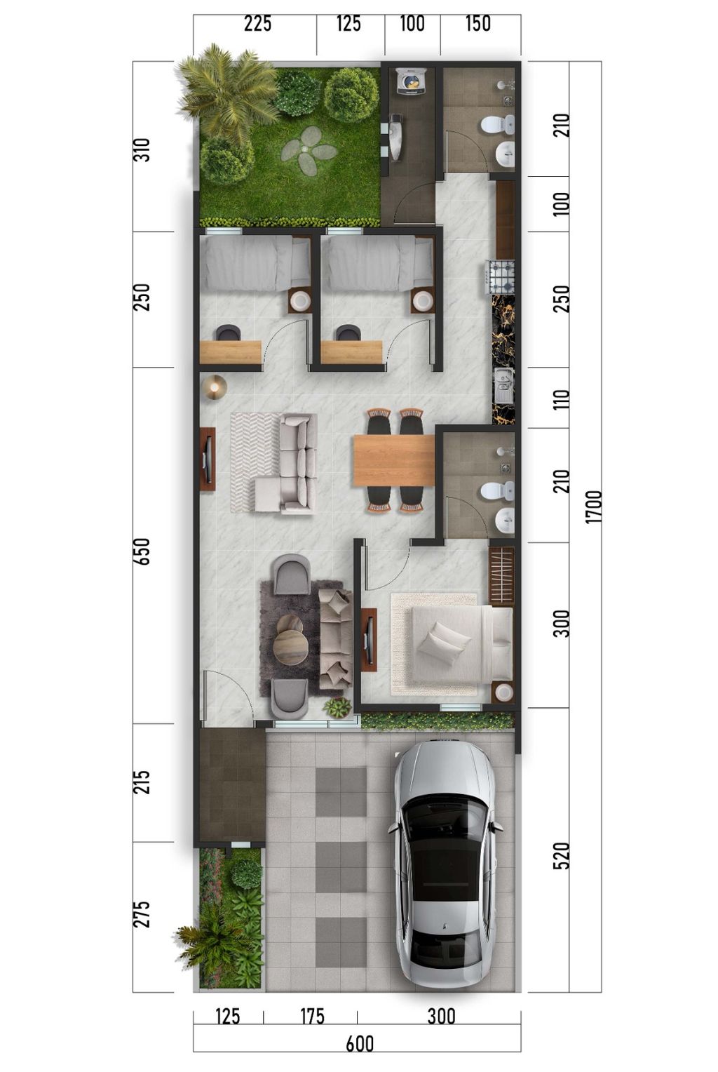 foto denah rumah tipe MISAWA perumahan PERUMAHAN DISTRICT M