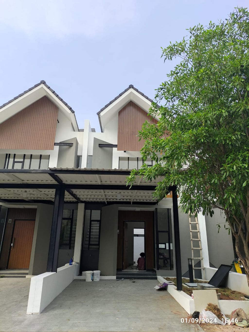 foto tampak rumah tipe Jura A perumahan METLAND MENTENG CLUSTER JURA