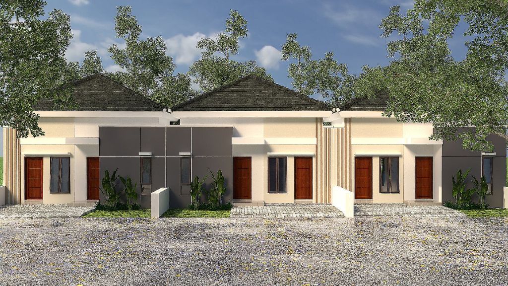 foto tampak rumah tipe 36 perumahan PALM GREEN RESIDENCE