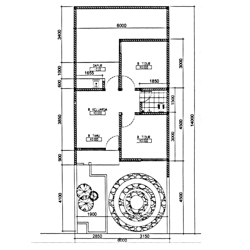 foto denah rumah tipe 36 perumahan BANGAU VILLAGE RESIDENCE