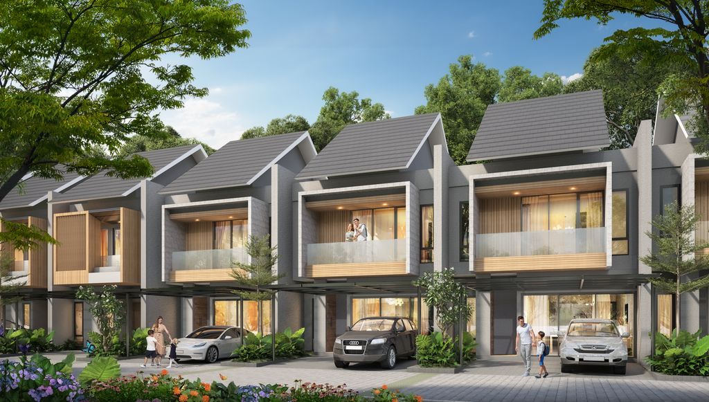 foto tampak rumah tipe HOEK perumahan TAMAN SEMANAN INDAH - CLUSTER VIRYA SEMANAN
