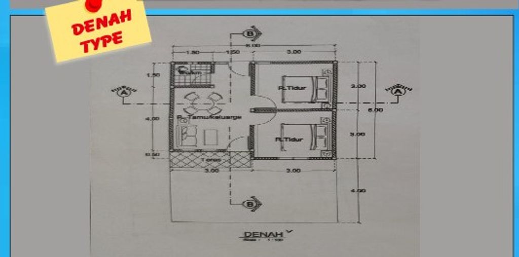 foto denah rumah tipe 36 perumahan PERUMAHAN GRAND MAHONI