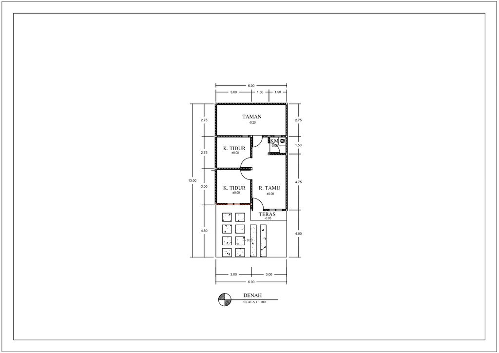 foto denah rumah tipe SUBSIDI 2024 perumahan TAMAN ANNAFRIS SUKAMAJU
