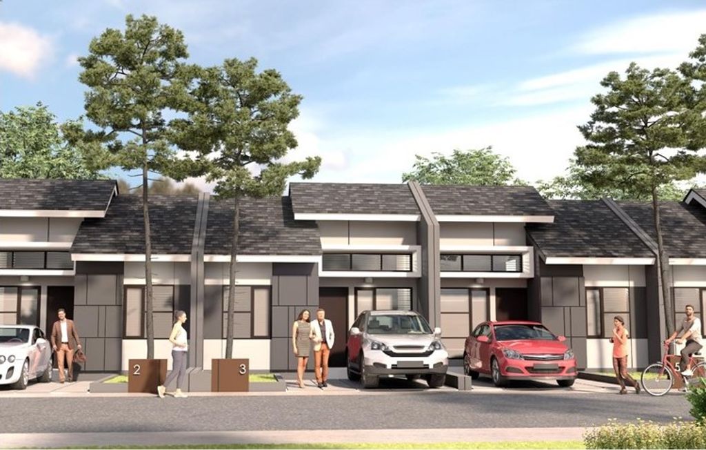 foto tampak rumah tipe SI 30/72 perumahan Harvest City