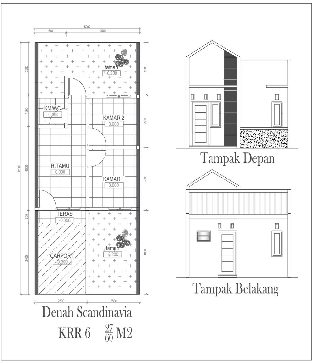 foto denah rumah tipe scandinavian perumahan Kembang Rubah Regency 5 Koripan