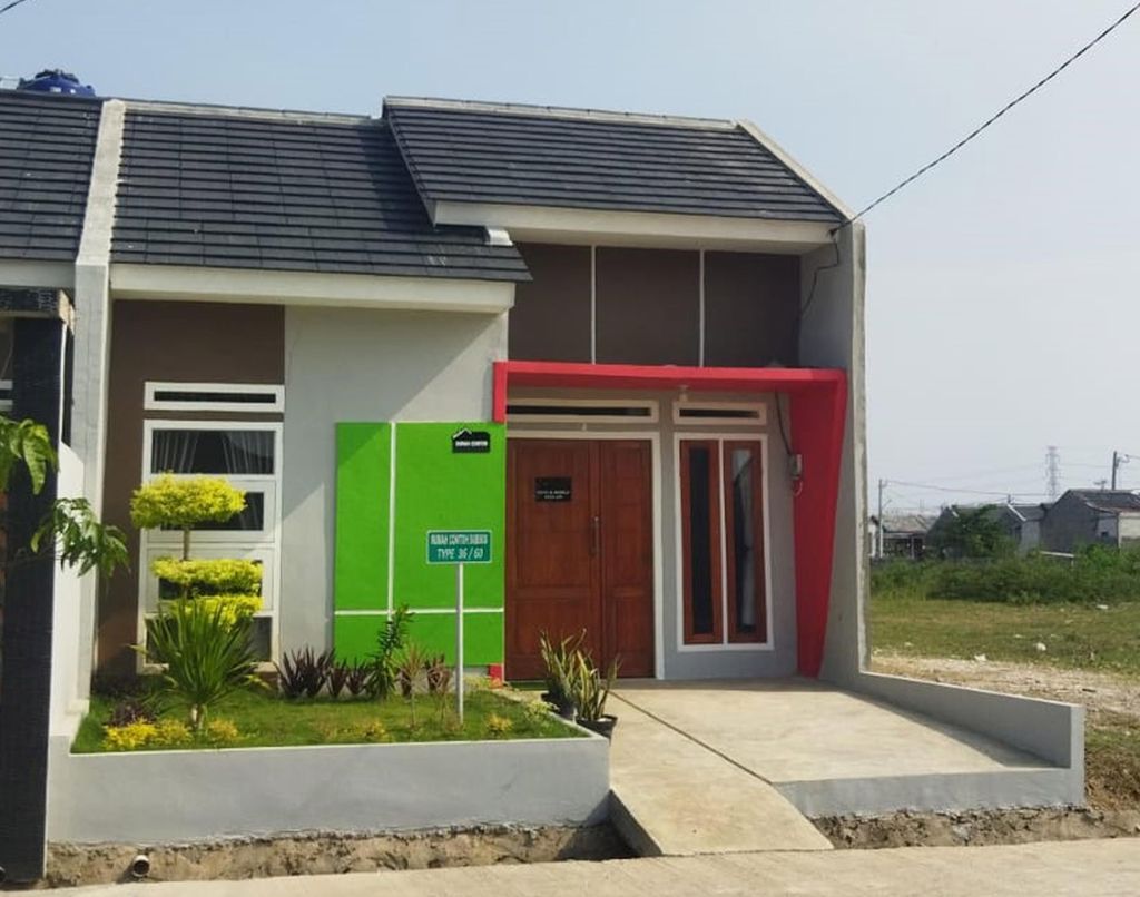 foto tampak rumah tipe Topaz_2024 perumahan Griya Family 4 Cibitung Tahap 6