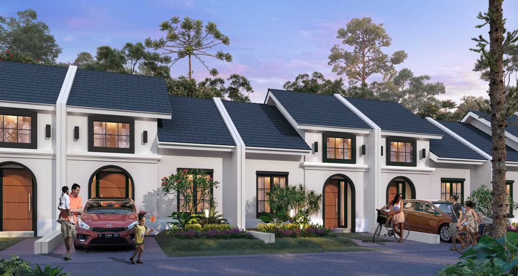 foto tampak rumah tipe Benalla 1 perumahan CitraLand Kota Deli Megapolitan Tanjung Morawa