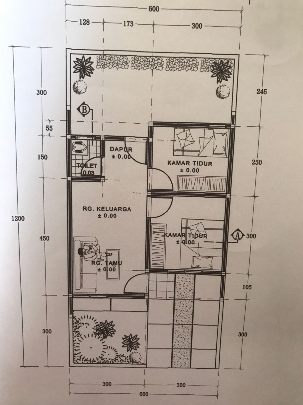 foto denah rumah tipe 36/72 ( subsidi ) perumahan GRAND KAYANGAN RESIDENCE 2