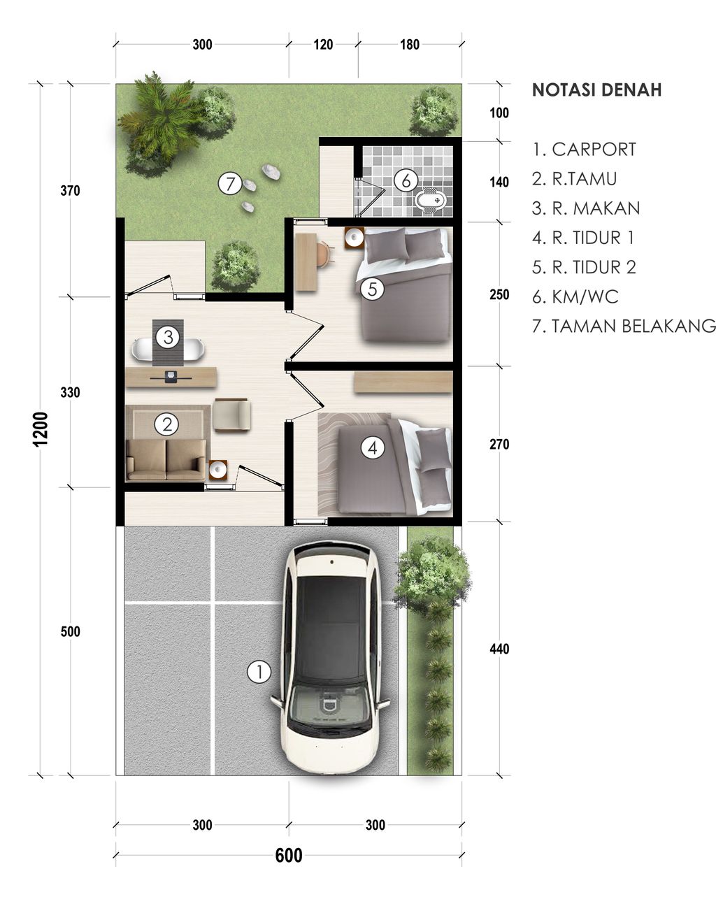 foto denah rumah tipe 30 (2024) perumahan REMBANGAN HILL RESIDENCE 2