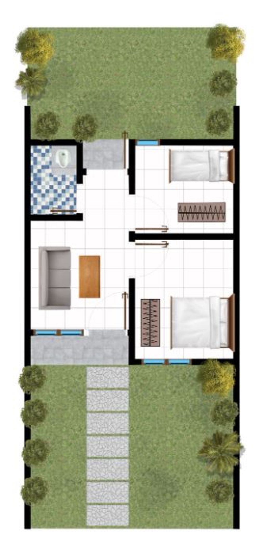 foto denah rumah tipe Opal 2024 perumahan PONDOK PERMATA TAHAP 3
