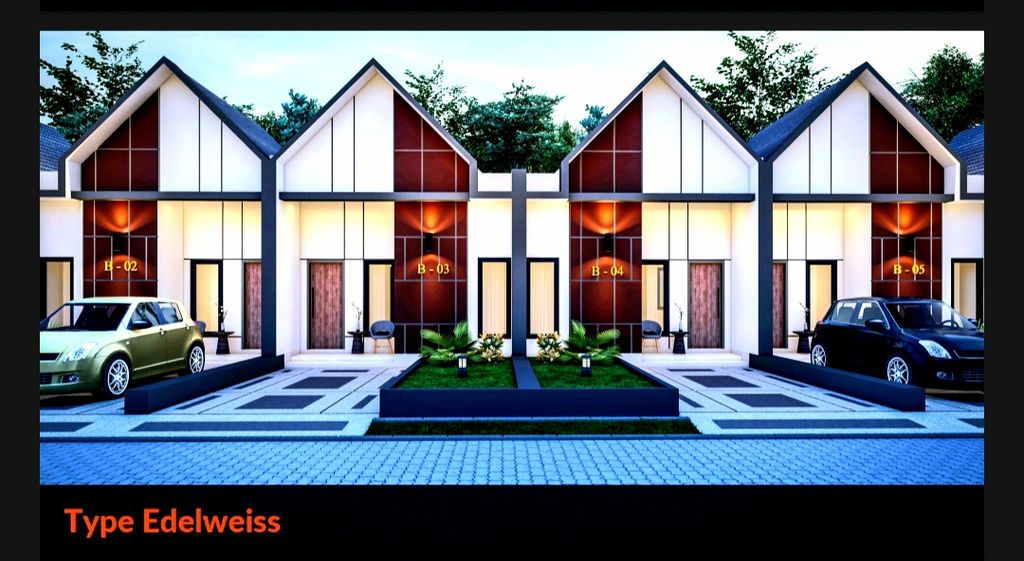 foto tampak rumah tipe EDELWEISS perumahan GRAHA ROYAL REGENCY