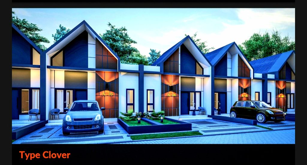 foto tampak rumah tipe CLOVER perumahan GRAHA ROYAL REGENCY