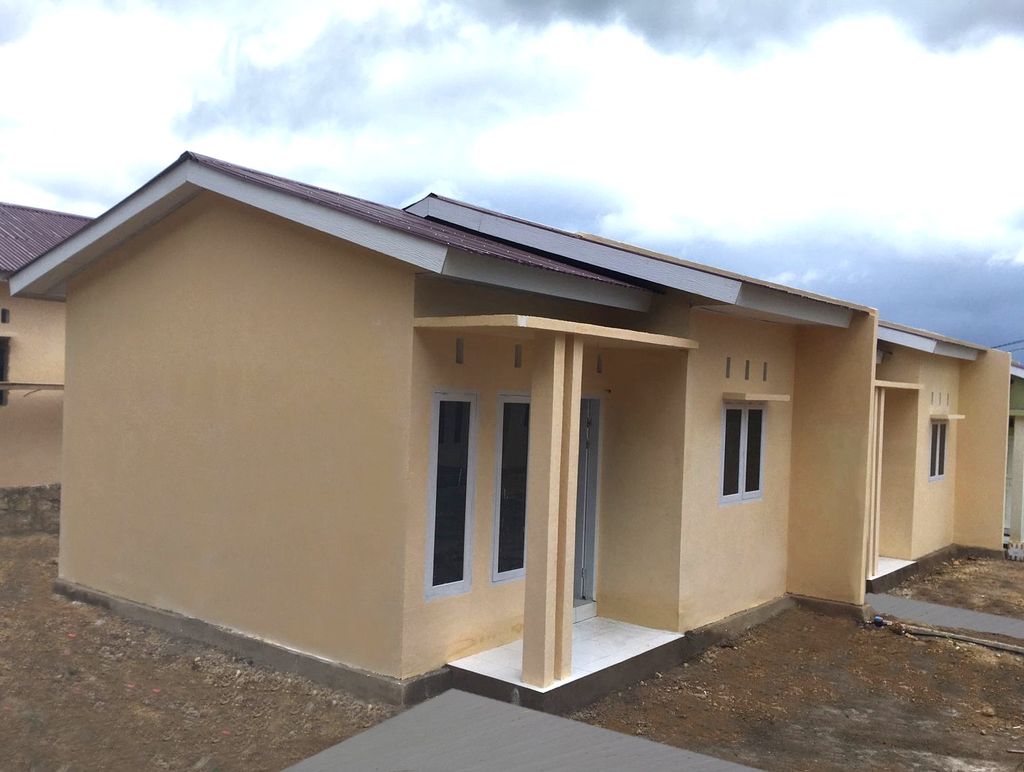 foto tampak rumah tipe 30 perumahan ERLANGGA MEGA RESIDENCE - PANTAI NIRWANA