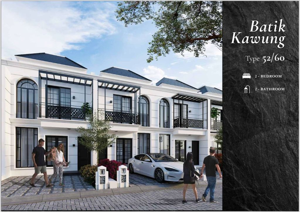 foto tampak rumah tipe KAWUNG perumahan BATIK SIGNATURE