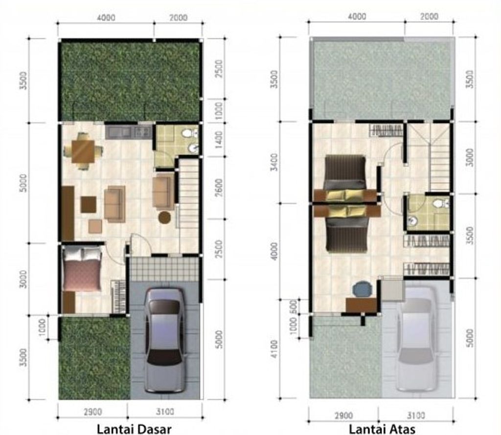 foto denah rumah tipe Edelweis perumahan Alia Residence