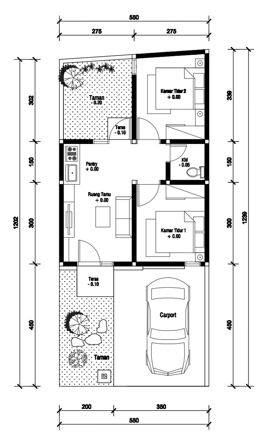 foto denah rumah tipe osaka 2 perumahan GRHA TAMAN PELANGI 2 CLUSTER OSAKA 2