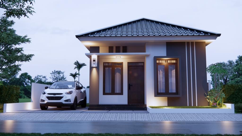 foto tampak rumah tipe 36 perumahan Ran shaqueena Resident