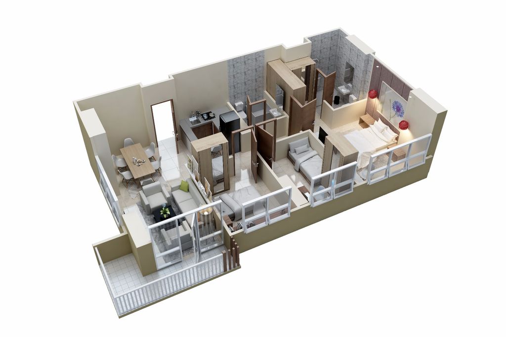 foto denah rumah tipe BRENSVILLE 3 BR perumahan VIDA VIEW APARTEMEN TOWER BRENSVILLE