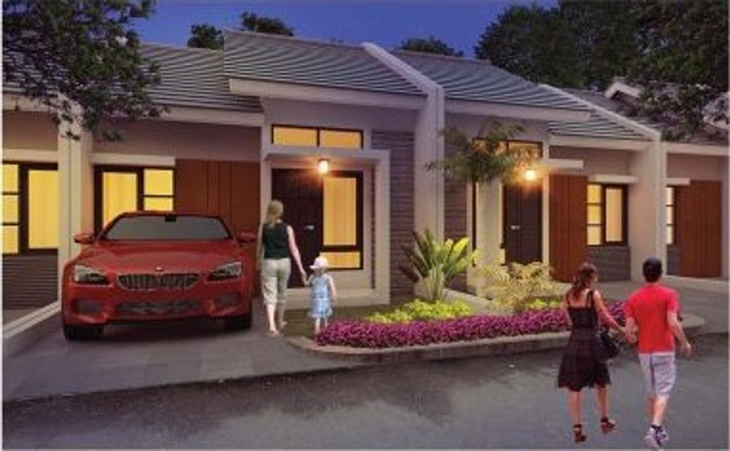 foto tampak rumah tipe Lotus perumahan Alia Residence