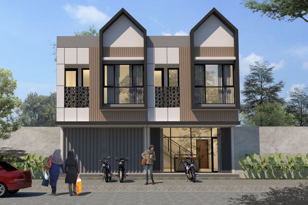 foto tampak rumah tipe 80 A1.5 perumahan PURO ASRI