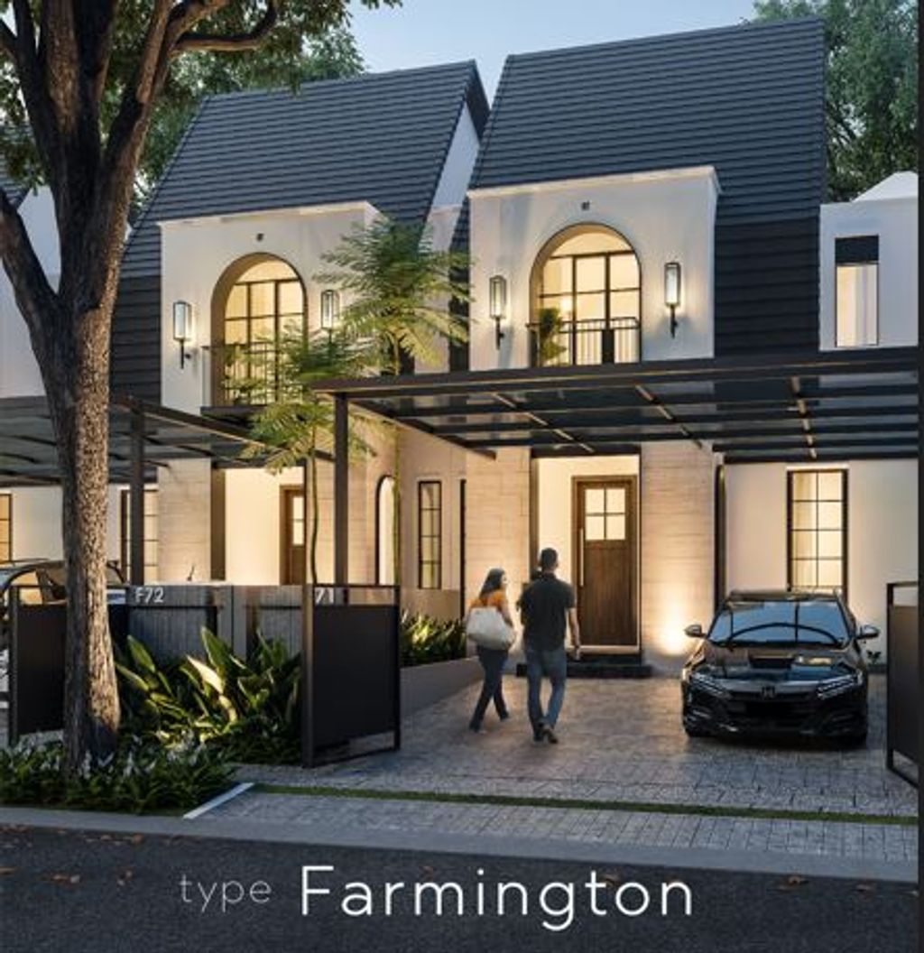 foto tampak rumah tipe FARMINTON NEO F 58 perumahan GRAND HARVEST