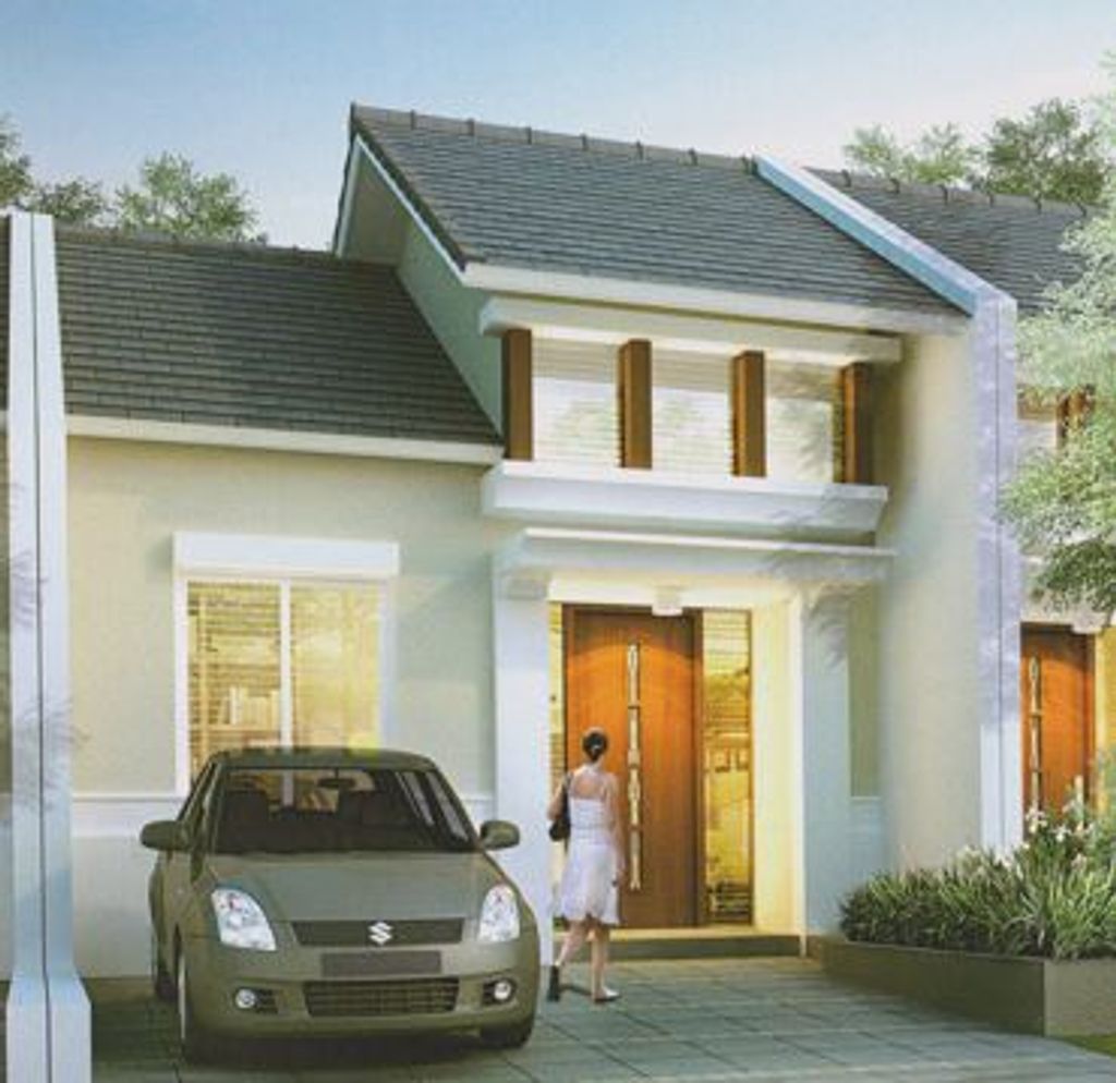 foto tampak rumah tipe APPLE BE 22 perumahan GRAND HARVEST