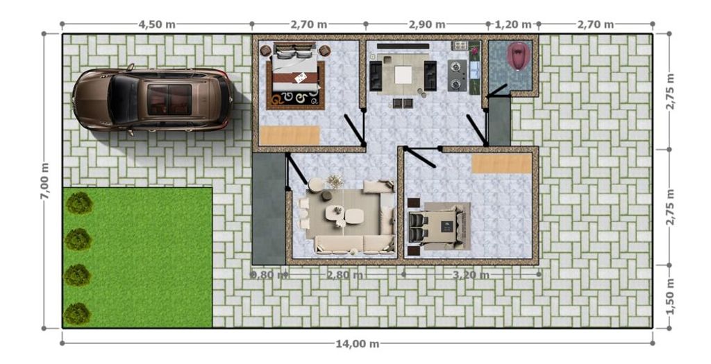 foto denah rumah tipe 36 Subsidii perumahan TUNGGALA STREET MANSION
