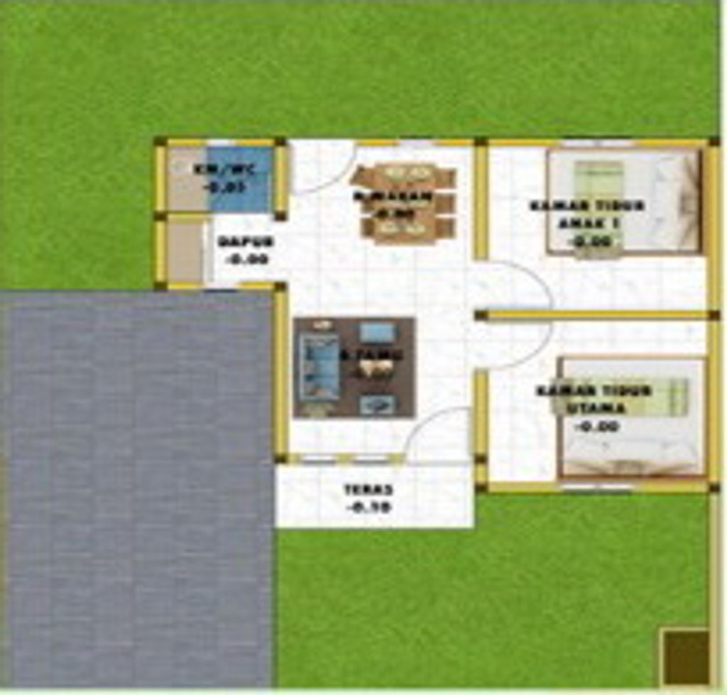 foto denah rumah tipe 36 perumahan ERLAN REGENCY