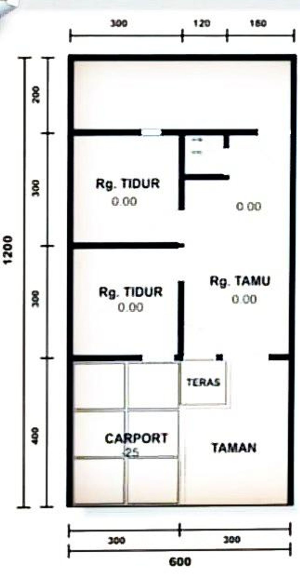 foto denah rumah tipe 36 perumahan PURI CEMPAKA