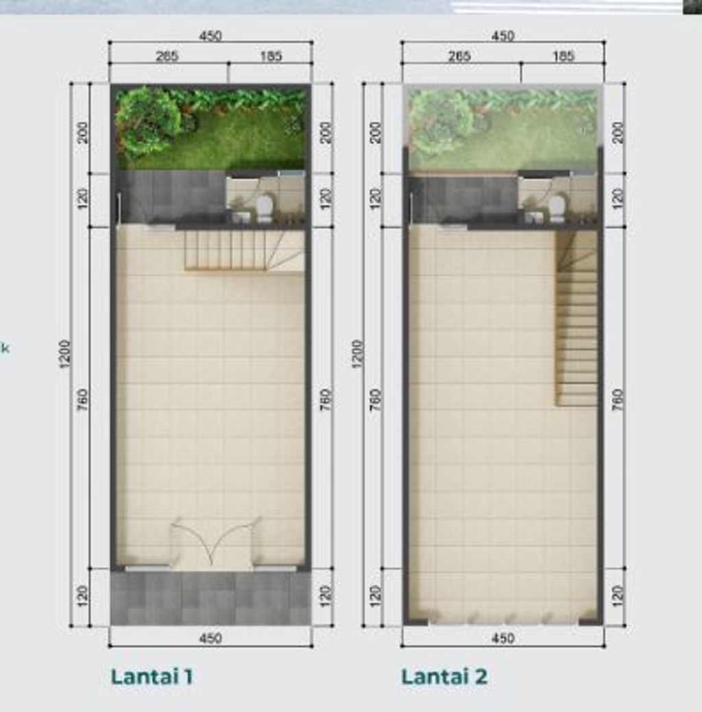 foto denah rumah tipe 90/54 perumahan KARTIKA RESIDENCE THN 2024