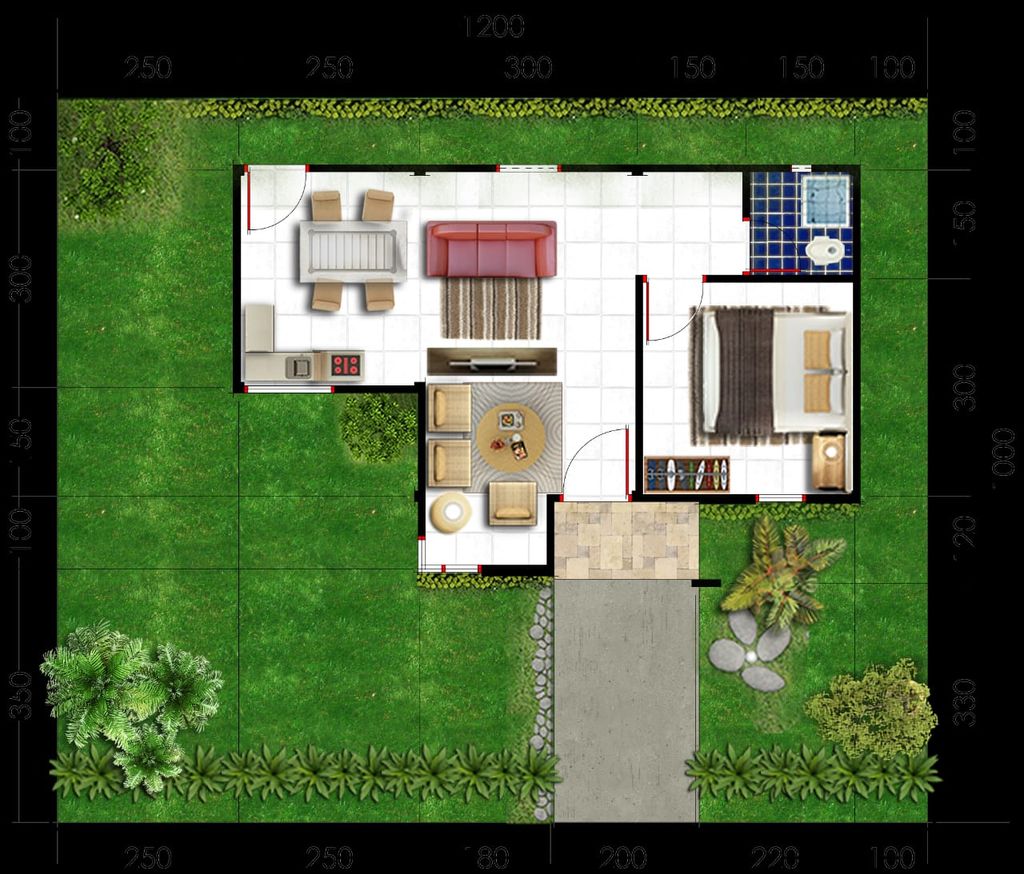 foto denah rumah tipe 36 perumahan TAMAN SAFINAH INDAH B DEPAN